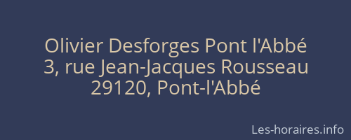 Olivier Desforges Pont l'Abbé