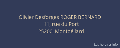 Olivier Desforges ROGER BERNARD