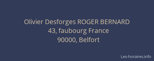 Olivier Desforges ROGER BERNARD