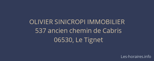 OLIVIER SINICROPI IMMOBILIER