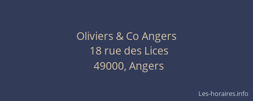 Oliviers & Co Angers