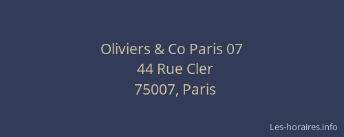 Oliviers & Co Paris 07
