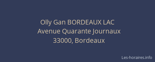 Olly Gan BORDEAUX LAC