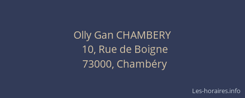 Olly Gan CHAMBERY