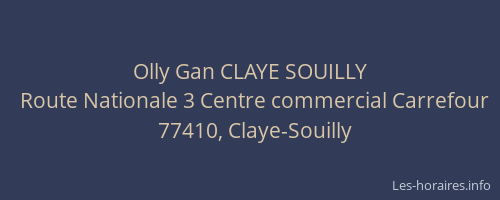 Olly Gan CLAYE SOUILLY
