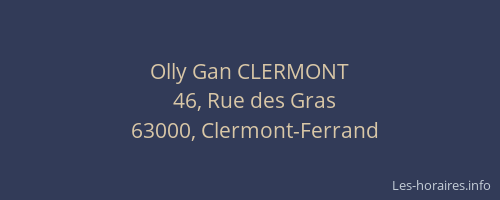Olly Gan CLERMONT