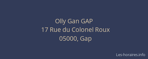 Olly Gan GAP