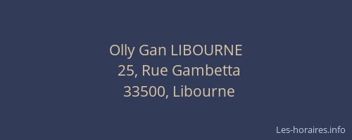 Olly Gan LIBOURNE