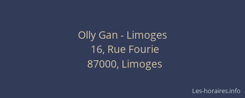 Olly Gan - Limoges