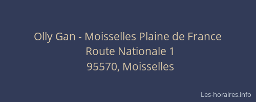 Olly Gan - Moisselles Plaine de France