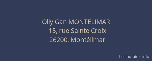 Olly Gan MONTELIMAR