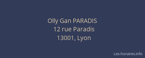 Olly Gan PARADIS