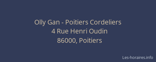 Olly Gan - Poitiers Cordeliers