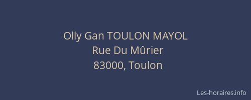 Olly Gan TOULON MAYOL
