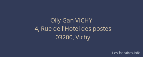 Olly Gan VICHY