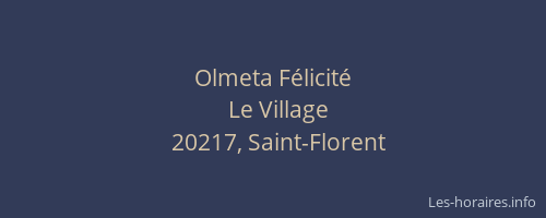 Olmeta F&eacute;licit&eacute;