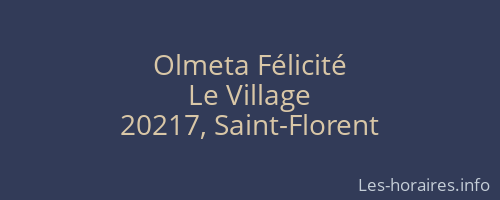 Olmeta Félicité