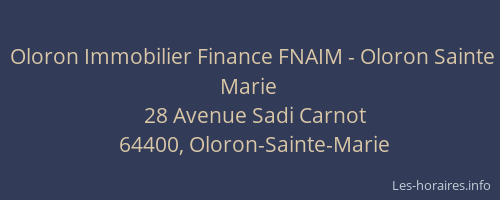 Oloron Immobilier Finance FNAIM - Oloron Sainte Marie