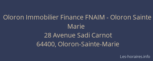 Oloron Immobilier Finance FNAIM - Oloron Sainte Marie