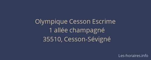 Olympique Cesson Escrime