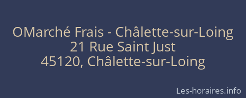 OMarché Frais - Châlette-sur-Loing