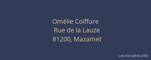 Om&eacute;lie Coiffure