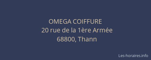 OMEGA COIFFURE
