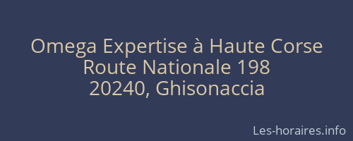 Omega Expertise à Haute Corse