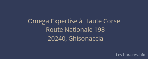 Omega Expertise à Haute Corse