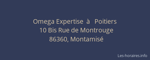 Omega Expertise  &agrave;   Poitiers