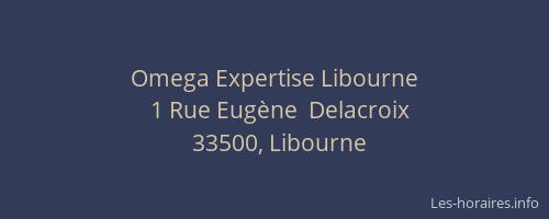 Omega Expertise Libourne