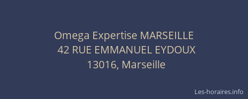 Omega Expertise MARSEILLE