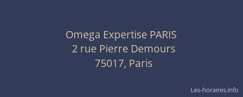 Omega Expertise PARIS