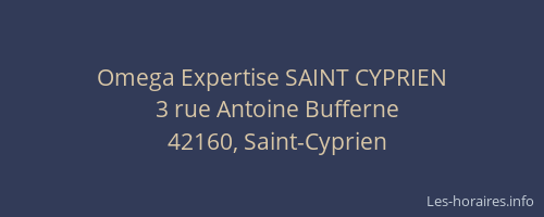 Omega Expertise SAINT CYPRIEN