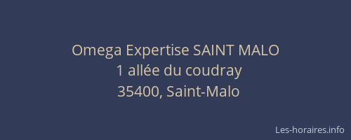 Omega Expertise SAINT MALO