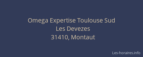 Omega Expertise Toulouse Sud