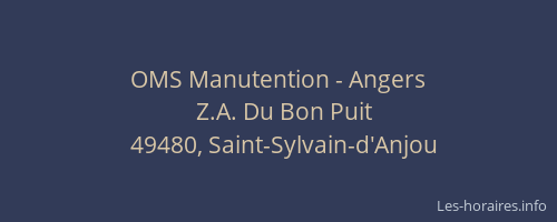 OMS Manutention - Angers