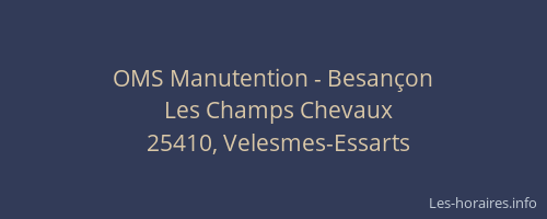 OMS Manutention - Besançon