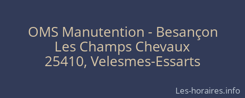 OMS Manutention - Besançon