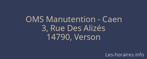 OMS Manutention - Caen