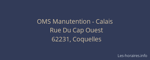 OMS Manutention - Calais