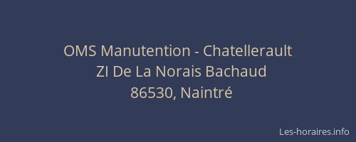 OMS Manutention - Chatellerault