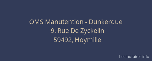 OMS Manutention - Dunkerque