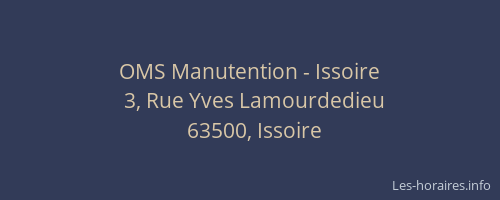 OMS Manutention - Issoire