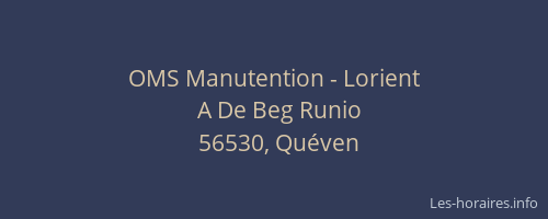 OMS Manutention - Lorient