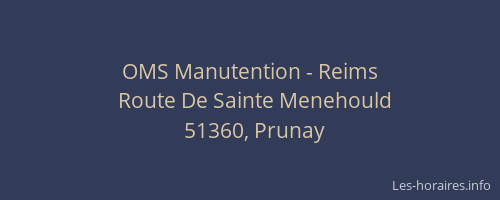 OMS Manutention - Reims