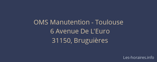 OMS Manutention - Toulouse
