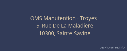 OMS Manutention - Troyes