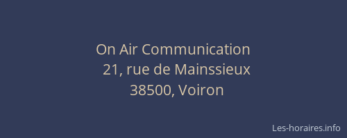 On Air Communication