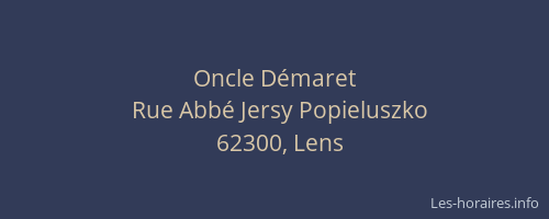 Oncle D&eacute;maret